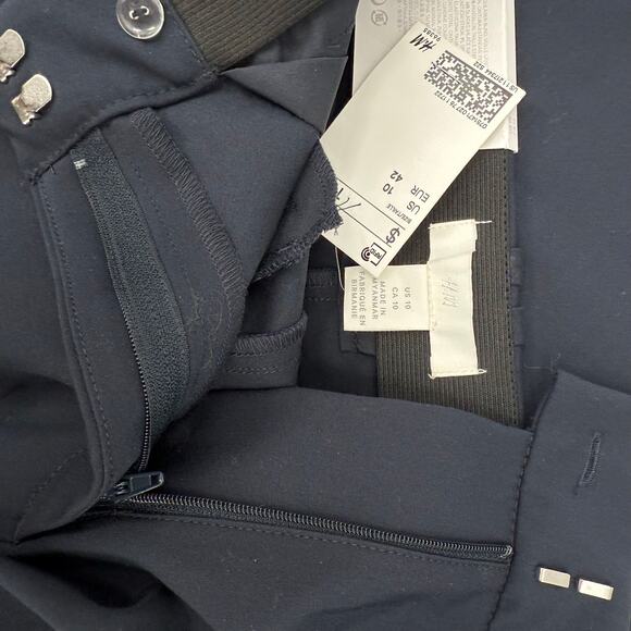 H&M Pants Women's Size 10 NWT Dark Navy Business Office Work Slacks Stretch - Picture 5 of 16